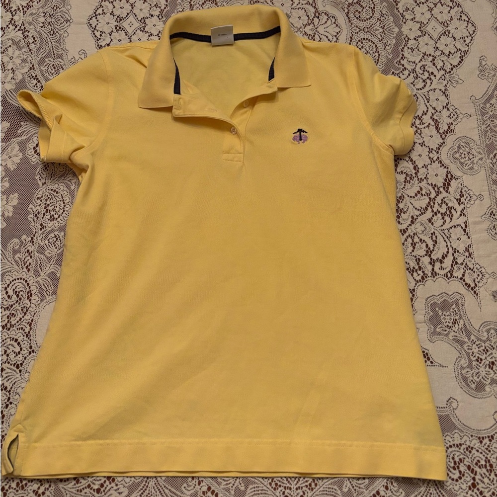 yellow brooks brothers polo size large